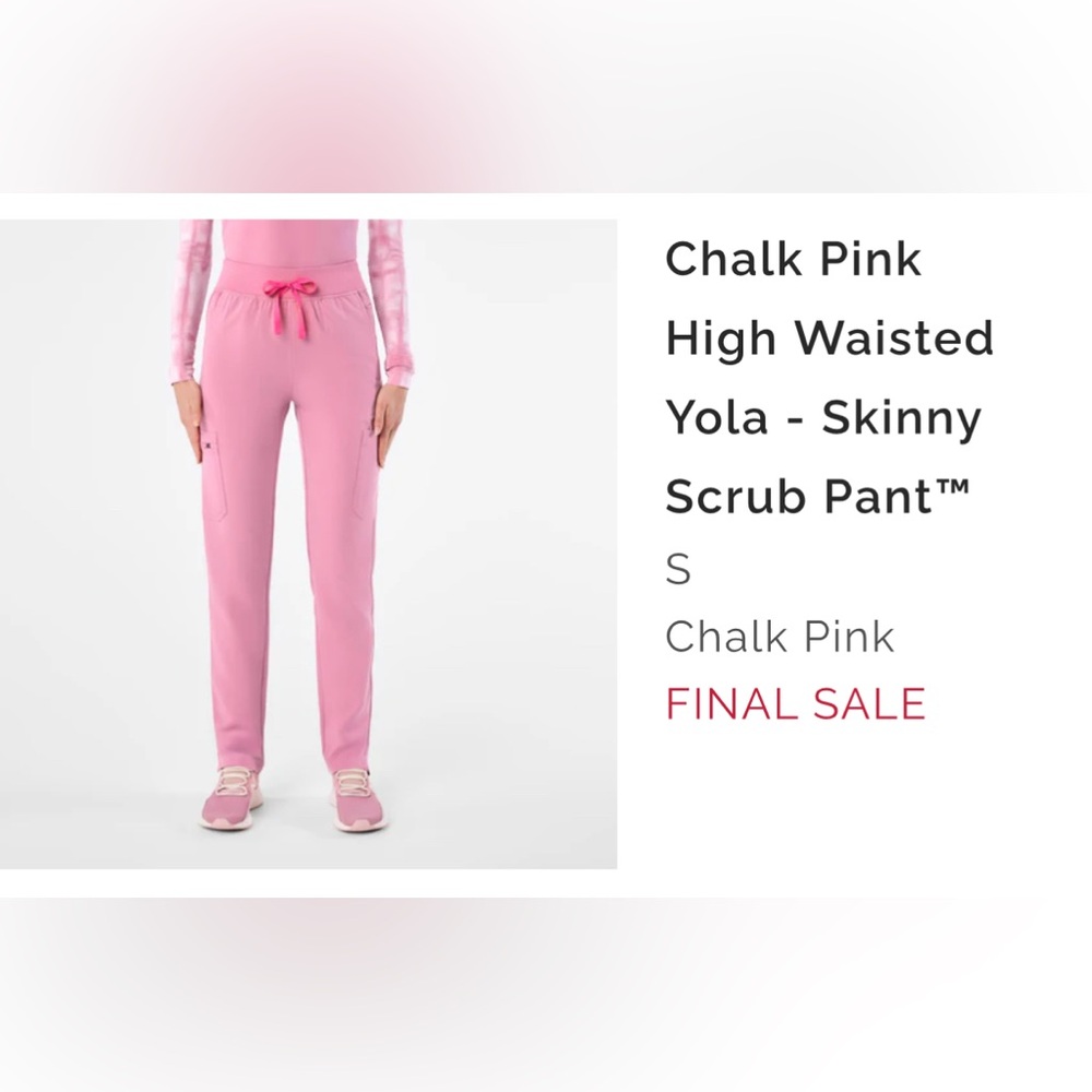 Figs Pink Scrub Pants NWT